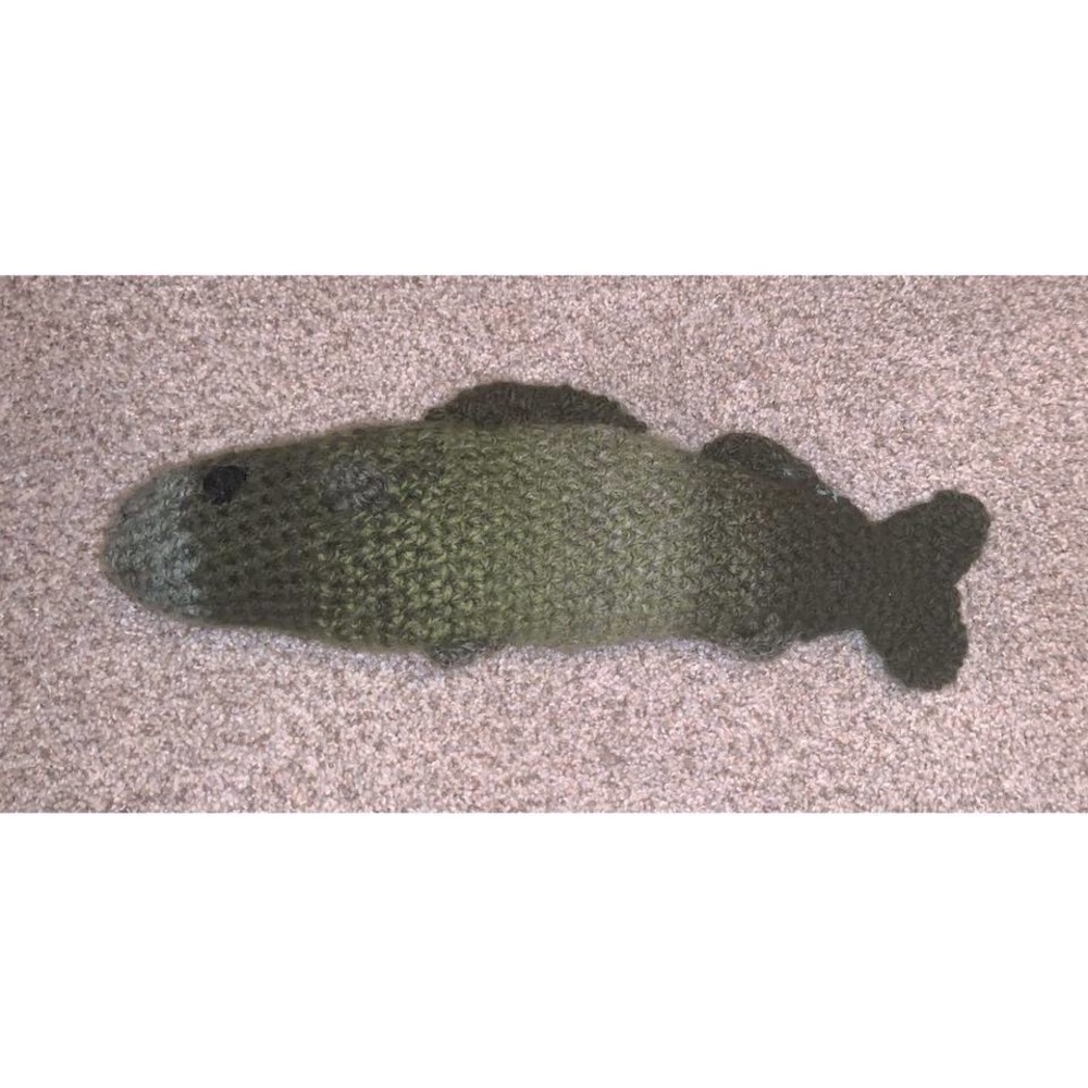Handmade Crocheted Walleye Fish
